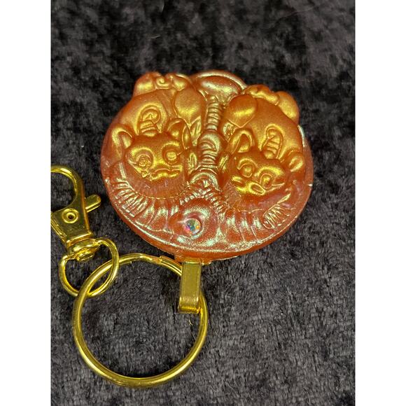 Pink Orgonite Keychain with Buddha - Picture 2 of 5